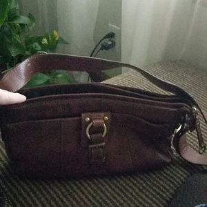 Aigner small brown leather purse